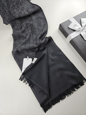 Ince Kumaş G Desen Pamuklu Şal Mevsimlik Yün Ipek Şal 4 Mevsim Çift Taraflı