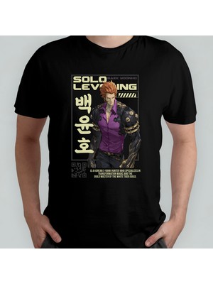 Pixxa Solo Leveling Unisex %100 Pamuklu Bisiklet Yaka T-Shirt Model 4