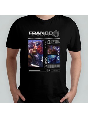 Pixxa Mobile Legends Franco Unisex %100 Pamuklu Bisiklet Yaka T-Shirt Model 1