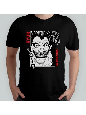 Pixxa Death Note Ryuk Unisex %100 Pamuklu Bisiklet Yaka T-Shirt  1