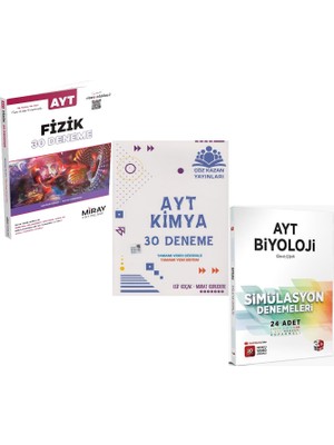 Miray Ayt Fizik Çöz Kazan Kimya ve 3D Biyoloji Deneme Seti 3 Kitap
