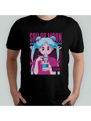 Pixxa Sailor Moon Unisex %100 Pamuklu Bisiklet Yaka T-Shirt Model 11