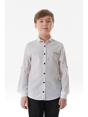  Kolu Katlamalı Erkek Çocuk Gömlek
