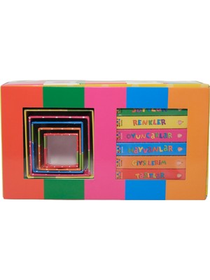 Kutu Kutu Kavramlar - 6 Kutu + 6 Kitaplık Eğitici Set