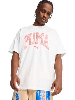 Puma The First Buckets Erkek Beyaz Basketbol T-Shirt 63066601