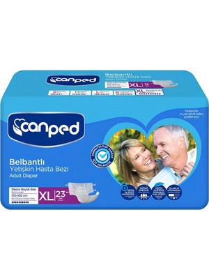 Canped Belbantlı Extra Büyük Boy Yetişkin Hasta Bezi 23 Adet