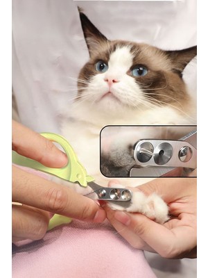 Çelik Uçlu Çift Delikli Yeşil Kedi Tırnak Makası CIN821YS