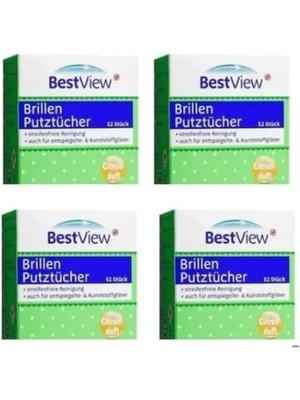 Best View Gözlük ve Cam Ekran Temizleme Mendili 208 Adet(4 Kutu)