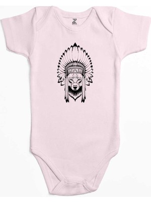 Z zepplin Kızıldereli Wolf Pembe Renk Bebek Body Zıbın