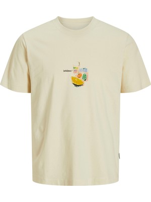 Jack & Jones JORVARENNA TEE SS CREW Beyaz Erkek Kısa Kol T-Shirt