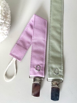 Mugasa -Bebek Emzik Askısı 2'li Set Kahve Kalp Desen