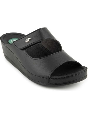 Muya Anyar 35208-430 Topuk Jelli Anatomik Taban Kadın Terlik Siyah 36-40