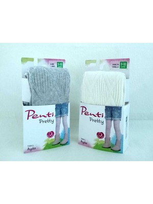 Penti Yüksek Pamuk Oranı Knitwear 2'li Külotlu Çocuk Çorabı - Kız Çocuk Külotlu Çorap