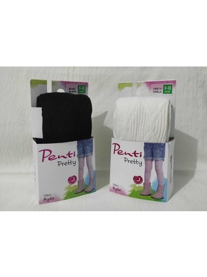 Penti Yüksek Pamuk Oranı Knitwear 2'li Külotlu Çocuk Çorabı - Kız Çocuk Külotlu Çorap