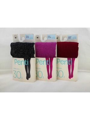 Penti Elmas 3^lü Renkli Kız Çocuk Külotlu Çorabı