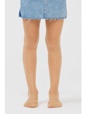 Penti 2'li Kız Çocuk Beyaz Rengi Pretty 20 Denye Ince Parlak Külotlu Çorap