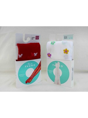 Penti Kız Çocuk 2'li  Desenli Muz Külotlu Çorap