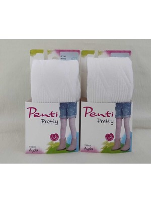 Penti Yüksek Pamuk Oranı Knitwear 2'li Külotlu Çocuk Çorabı - Kız Çocuk Külotlu Çorap