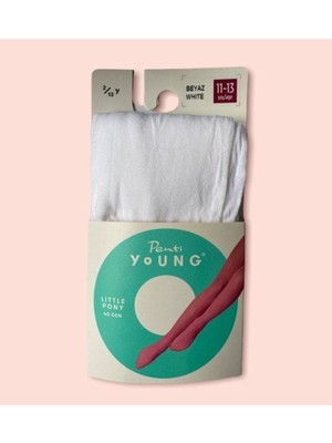 Penti Kız Çocuk Beyaz Little Pony Desenli Külotlu Çorap