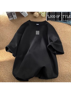 Tarz Sokak Erkek Büyük Boy T-Shirt Erkek Pamuklu Tişört Beyaz 5xl Rahat Yaz Giyim Moda Baskı Tee Gömlek