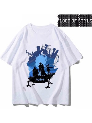 Tarz Sokak Hayao Miyazaki Hayao Hareketli Kale Anime Ruhların Kaçışı Ortak Adı Etrafında T-Shirt Erkek V