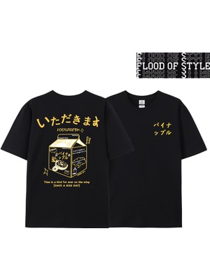 Tarz Sokak 100% Taze Ananas Suyu Zaman Hiç Için Bir Kuş Kanat Erkekler T-Shirt Giysi Gevşek Boy T Shirt