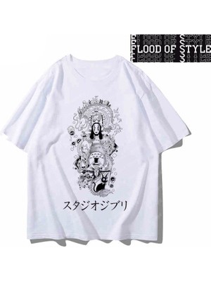 Tarz Sokak Hayao Miyazaki Hayao Hareketli Kale Anime Ruhların Kaçışı Ortak Adı Etrafında T-Shirt Erkek V