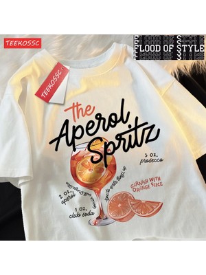 Tarz Sokak Buzlu Limon Şarap Içecek Baskı T Shirt Erkekler Kadınlar Sevimli Cute Giysi Gevşek Yaz T-Shir