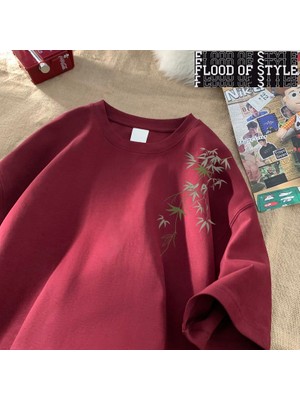 Tarz Sokak Erkek Boy T-Shirt Beyaz Pamuk T Shirt 5xl Erkekler Için Rahat Yaz Giyim Moda Yaprak Baskı Tee