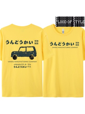 Tarz Sokak 2024 Japon Moda Retro Baskı Yaz Kısa Kollu Kadın Gevşek Trendy Ins Sokak Orijinal Giysi Yumuş