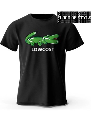 Tarz Sokak Yeşil Timsah Baskı T-Shirt Düşük Maliyetli Timsah Komik Grafik Erkek Kısa Kollu Büyük Boy Tee