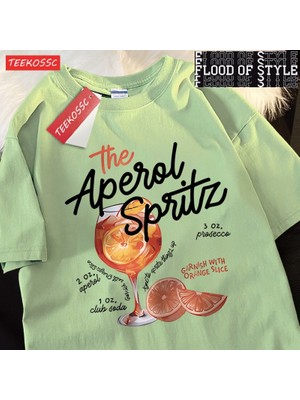 Tarz Sokak Buzlu Limon Şarap Içecek Baskı T Shirt Erkekler Kadınlar Sevimli Cute Giysi Gevşek Yaz T-Shir
