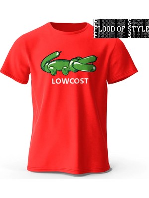 Tarz Sokak Yeşil Timsah Baskı T-Shirt Düşük Maliyetli Timsah Komik Grafik Erkek Kısa Kollu Büyük Boy Tee