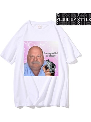 Tarz Sokak Bertram Saygılı Olmak Baba Grafik Baskı T Shirt Vintage Rahat Moda Kısa Kollu Artı Boyutu T S