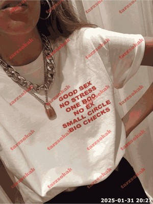 Tarz Sokak Slogan Unisex Yazılı Oversize Tshirt TWGWBR73