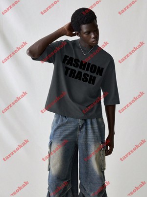 Tarz Sokak Model 3493 Erkek Yazlık Yuvarlak Yaka Kısa Kollu Günlük Tişört, Yaz