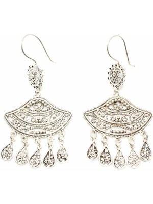 Nusret Takı 925 Ayar Gümüş Döküm Telkari Küpe