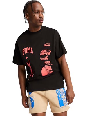 Puma Excavation Erkek Siyah Basketbol T-Shirt 63066401