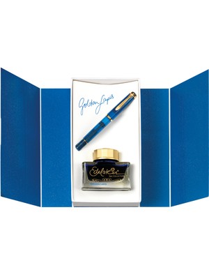 Pelikan M200 Golden Lapis Dolma Kalem Mürekkep Set