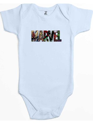 Z zepplin Marvel Heroes In Post 2 Mavi Renk Bebek Body Zıbın