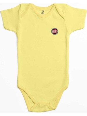Z zepplin Fiat Logo Sarı Renk Bebek Body Zıbın