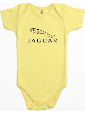 Z zepplin Jaguar Logo Sarı Renk Bebek Body Zıbın