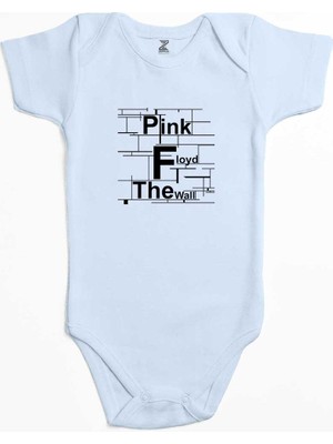 Z zepplin Pink Floyd The Wall Mavi Renk Bebek Body Zıbın