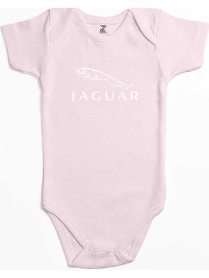 Z zepplin Jaguar Logo 2 Pembe Renk Bebek Body Zıbın
