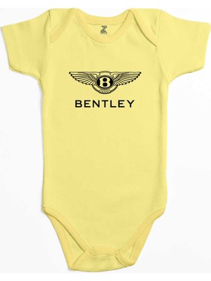 Z zepplin Bentley Logo Sarı Renk Bebek Body Zıbın