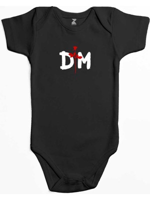 Z zepplin Depeche Mode Logo Siyah Renk Bebek Body Zıbın