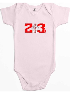 Z zepplin Michael Jordn 23 Pembe Renk Bebek Body Zıbın