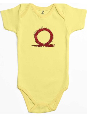 Z zepplin God Of War Ragnarok Red Omega Sarı Renk Bebek Body Zıbın
