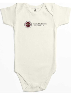Z zepplin Florida State University Logo Ekru Renk Bebek Body Zıbın