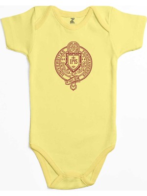 Z zepplin Fordham University Logo Sarı Renk Bebek Body Zıbın